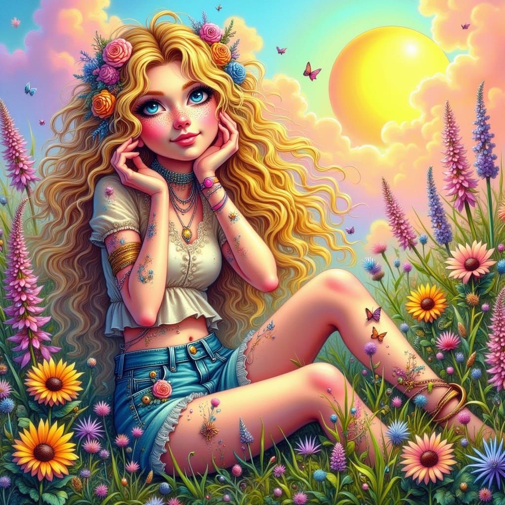 <lora:Fairy Punk:1.0> <lora:Punky Pixies:1.0> A young, sassy...