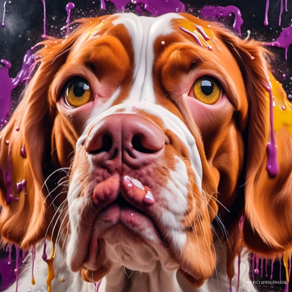Sienna French Mastiff in Fauvist Oil Painting