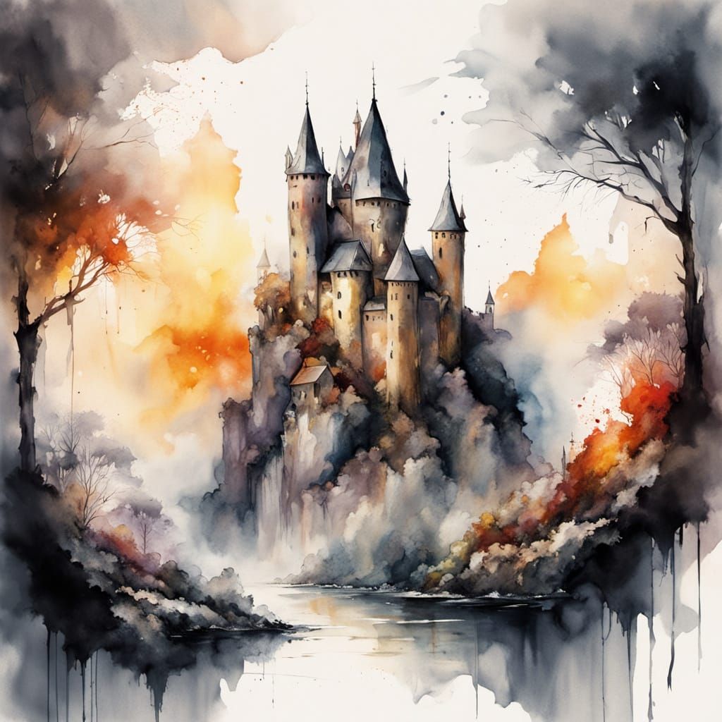 Vajdahunyad Castle at Golden Hour