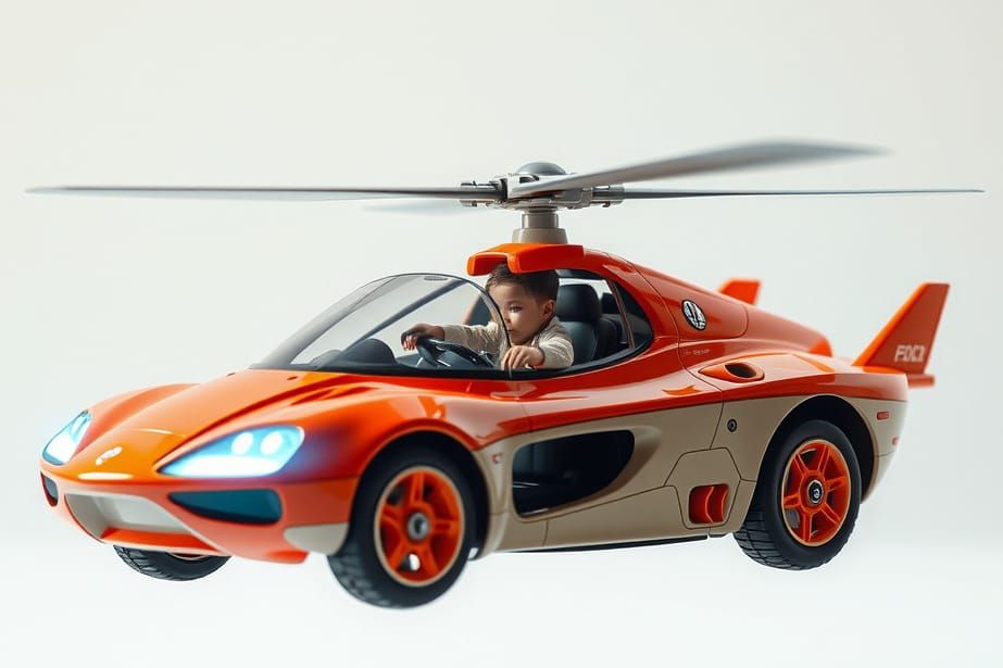 Hyper-Realistic Flying Car Toy from the Future