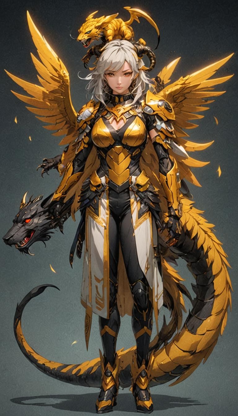 Anime Chimera Girl in Studio Trigger Style