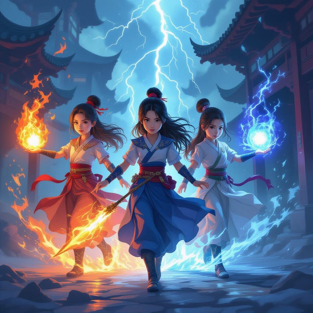 Elemental Sisters Battle Evil With Fire, Water, and Weather ...