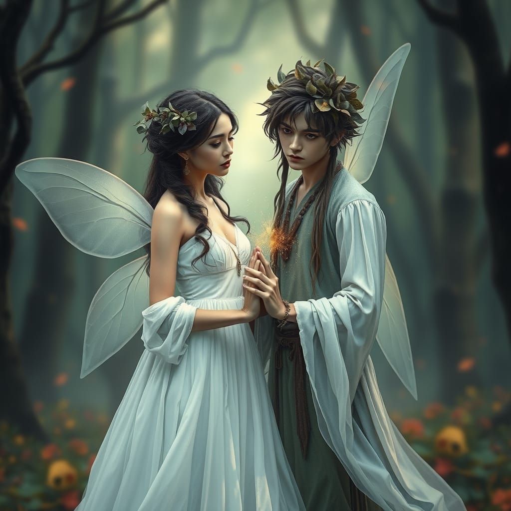 Ethereal Forest Fairy Spark Connection in Dreamy Style