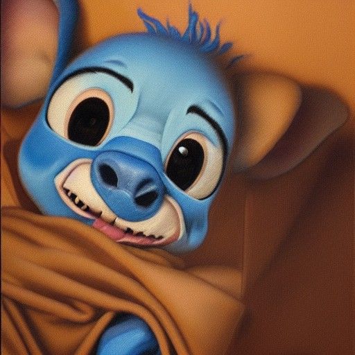 Stitch as Oil Painting by James Gurney