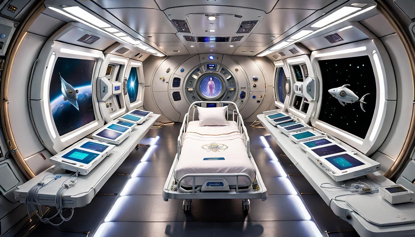 Sleeping Beauty Monitored in Starship Life Pod