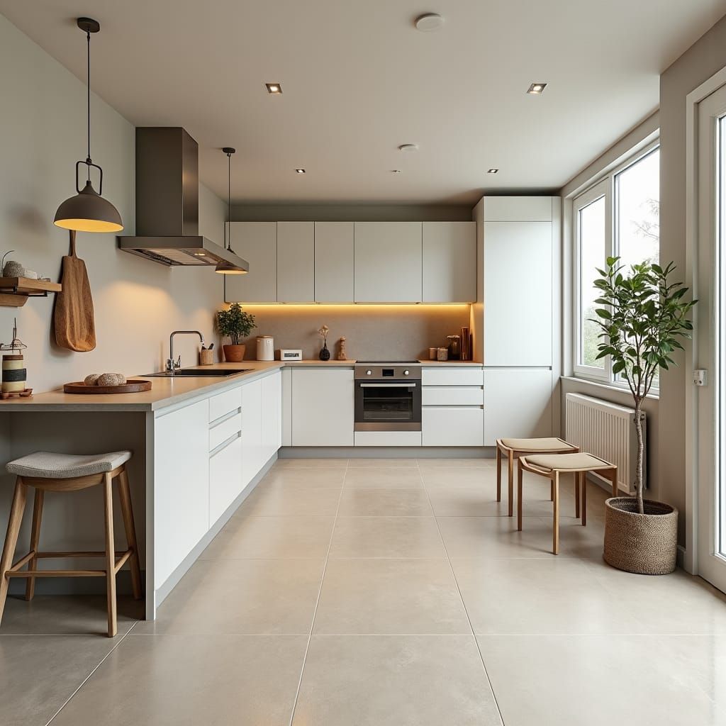 Modern Apartment Interior with Open Living Space