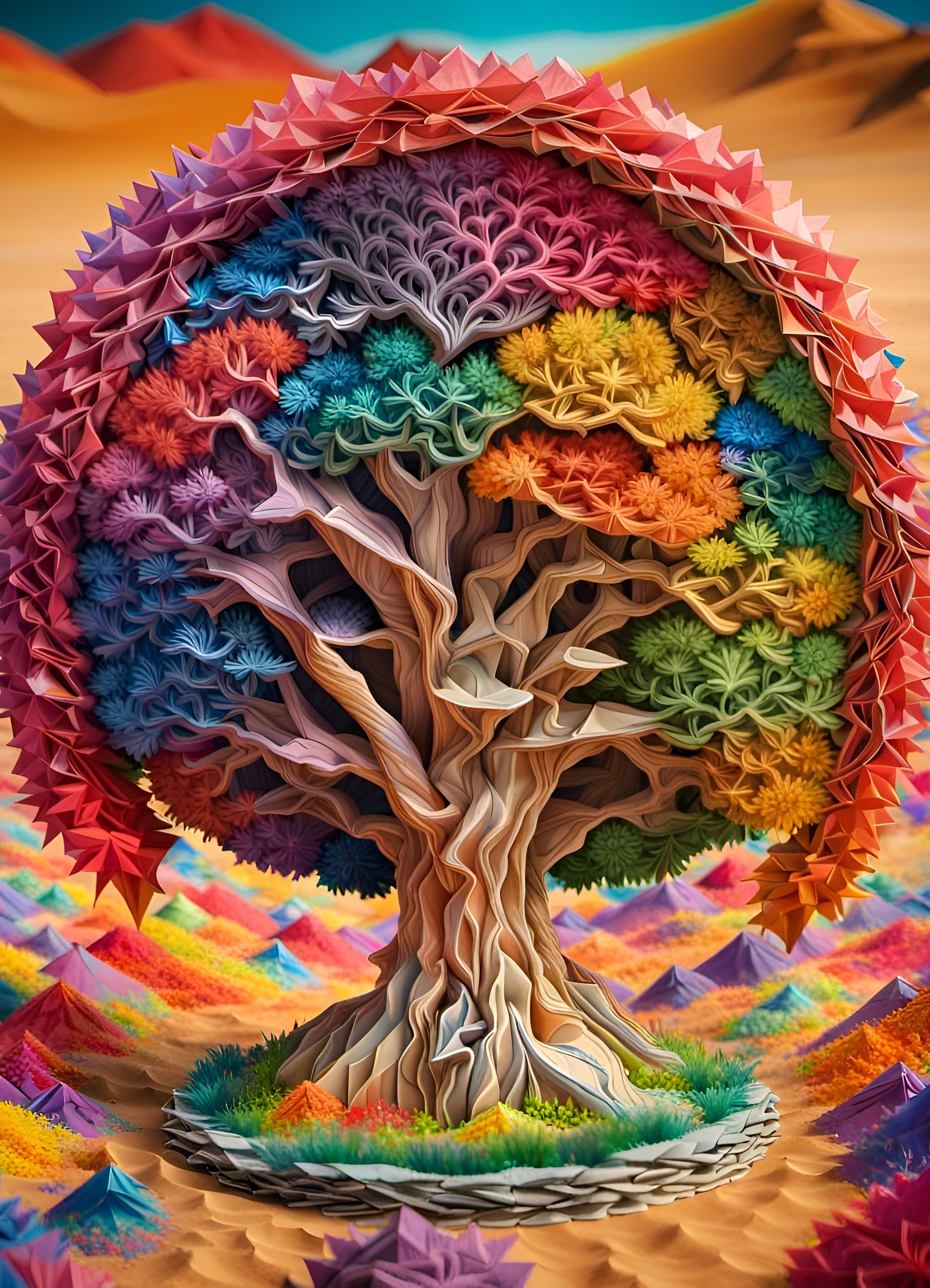 Tree of Life in the Desert 🌈🏝️