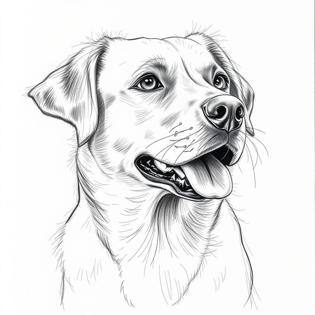 Whimsical Watercolor-Style Dog Portrait on Canvas