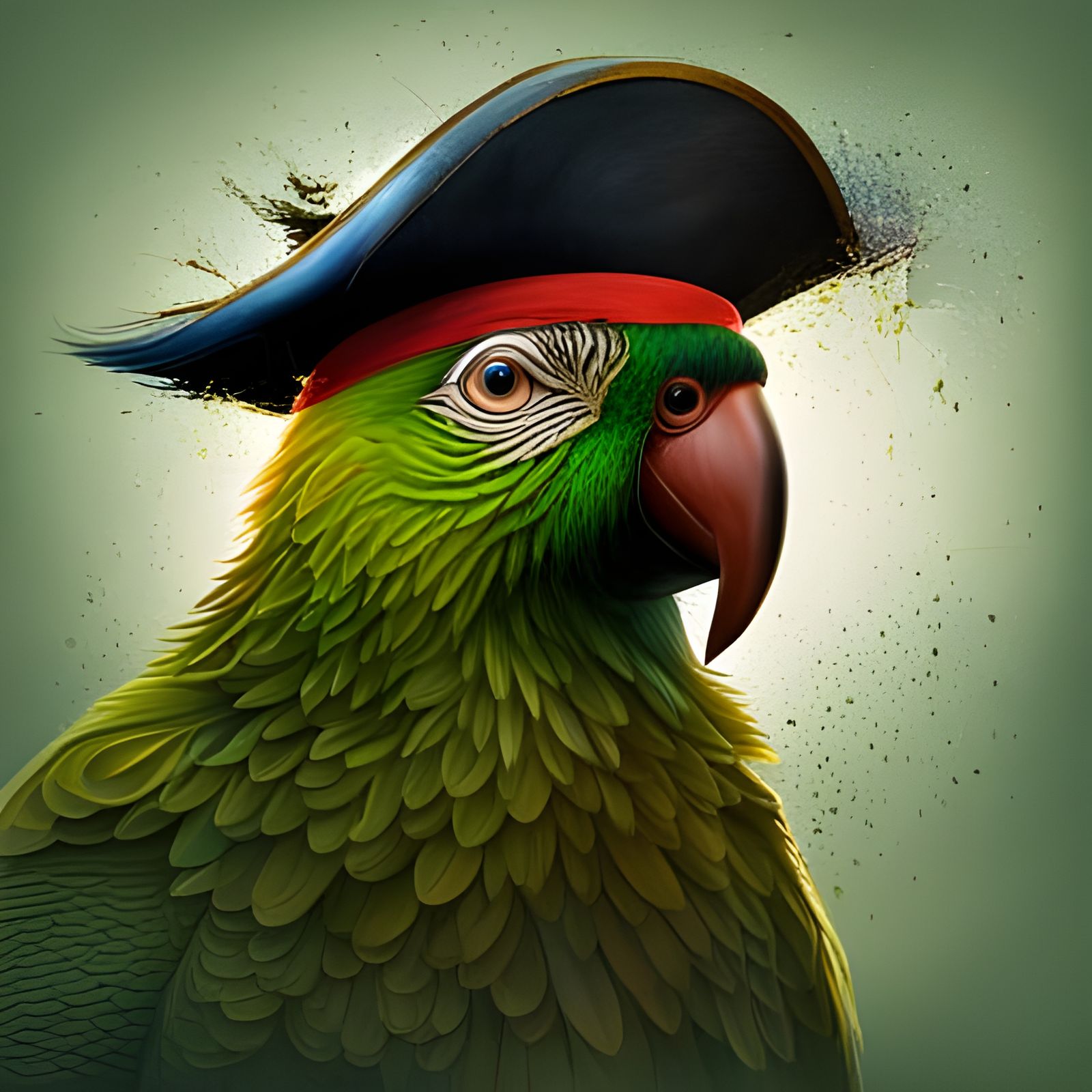 Pirate Parrot in Digital Art with Volumetric Lighting