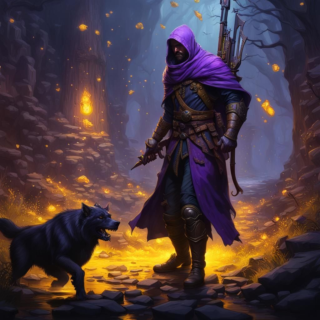 Dark Fantasy Hunter in Volumetric Lighting