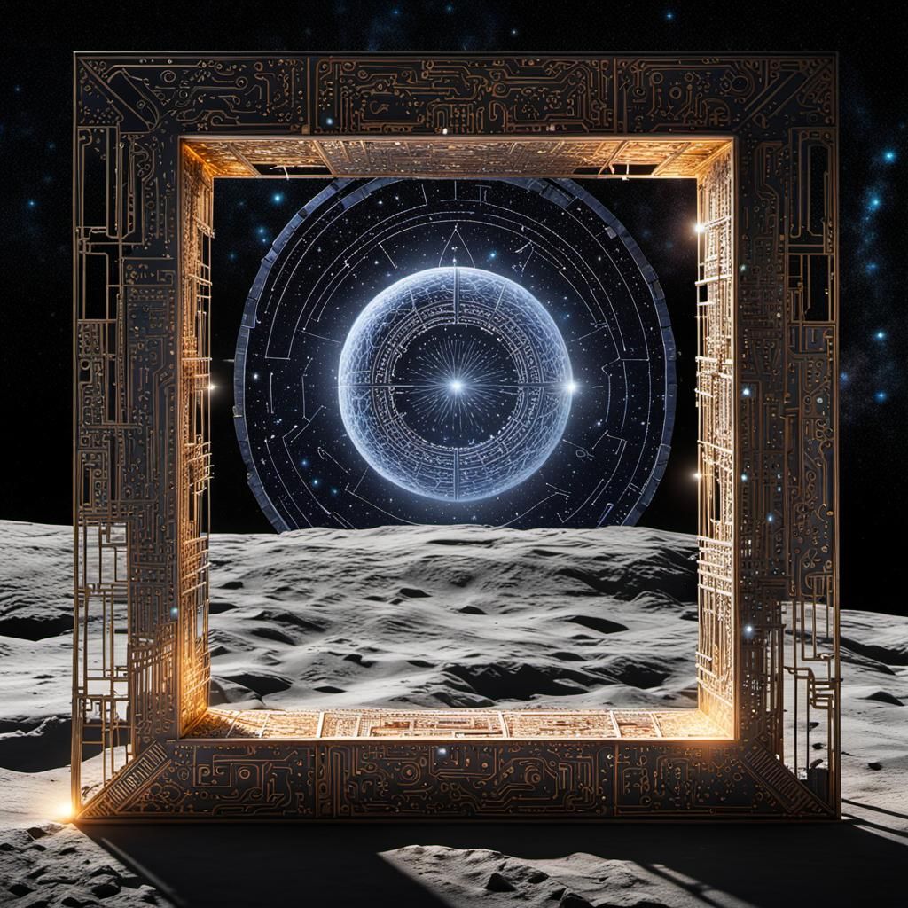 Circuitry Cosmic Portal on the Moon