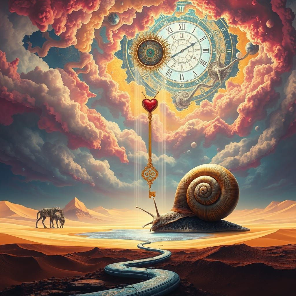 Surreal Dreamscape of Impossible Geometry and Symbolism