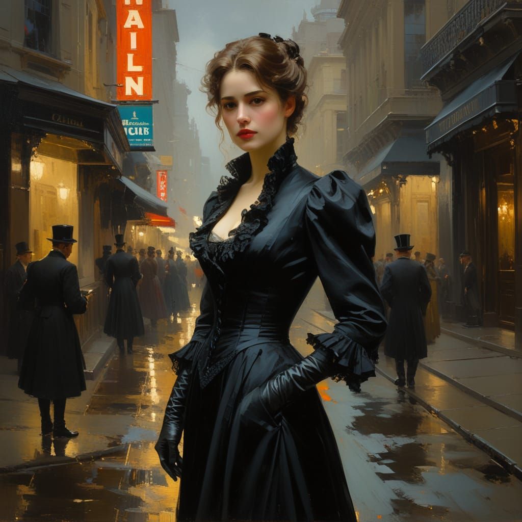 Emotionally Charged Victorian Woman Oil Painting