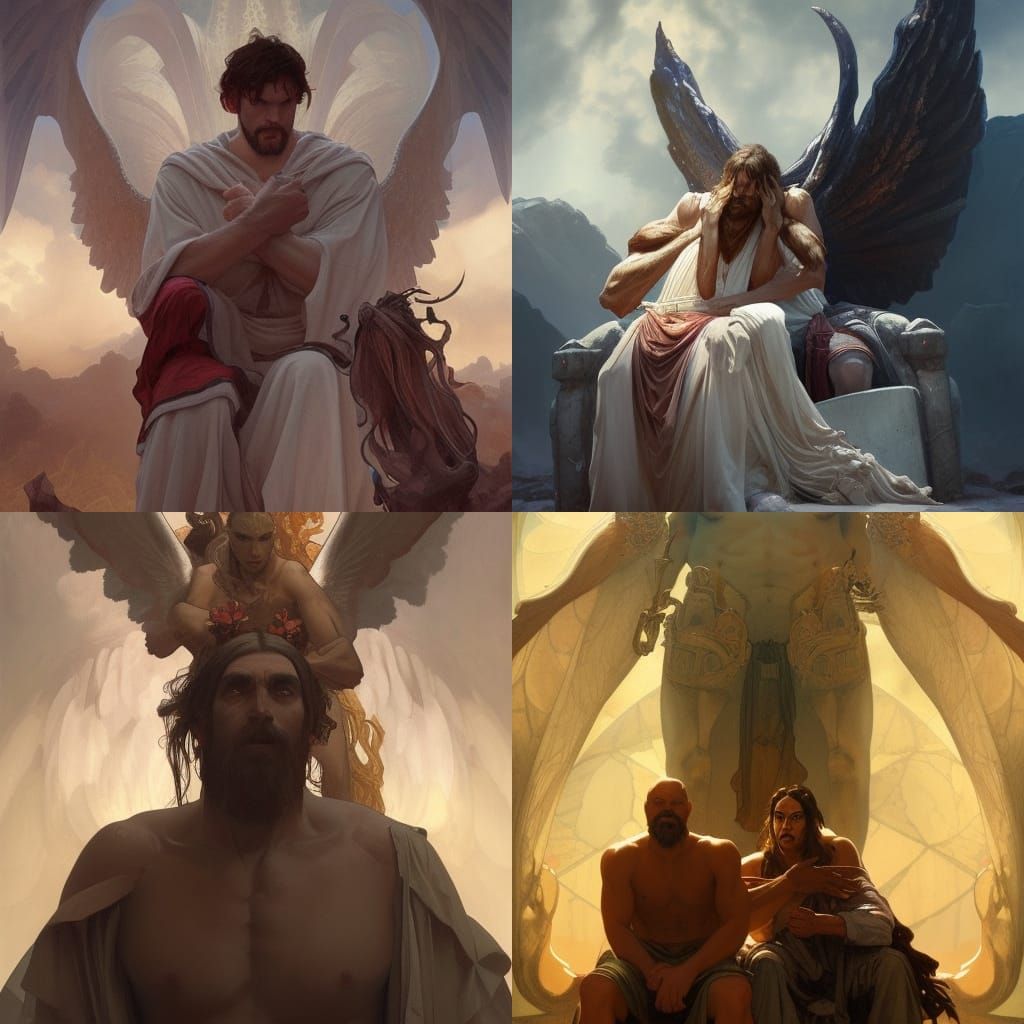 Epic Battle Between Good and Evil, Hyperdetailed Art