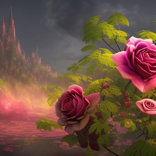 Ruby Rose: Detailed Matte Fantasy Painting
