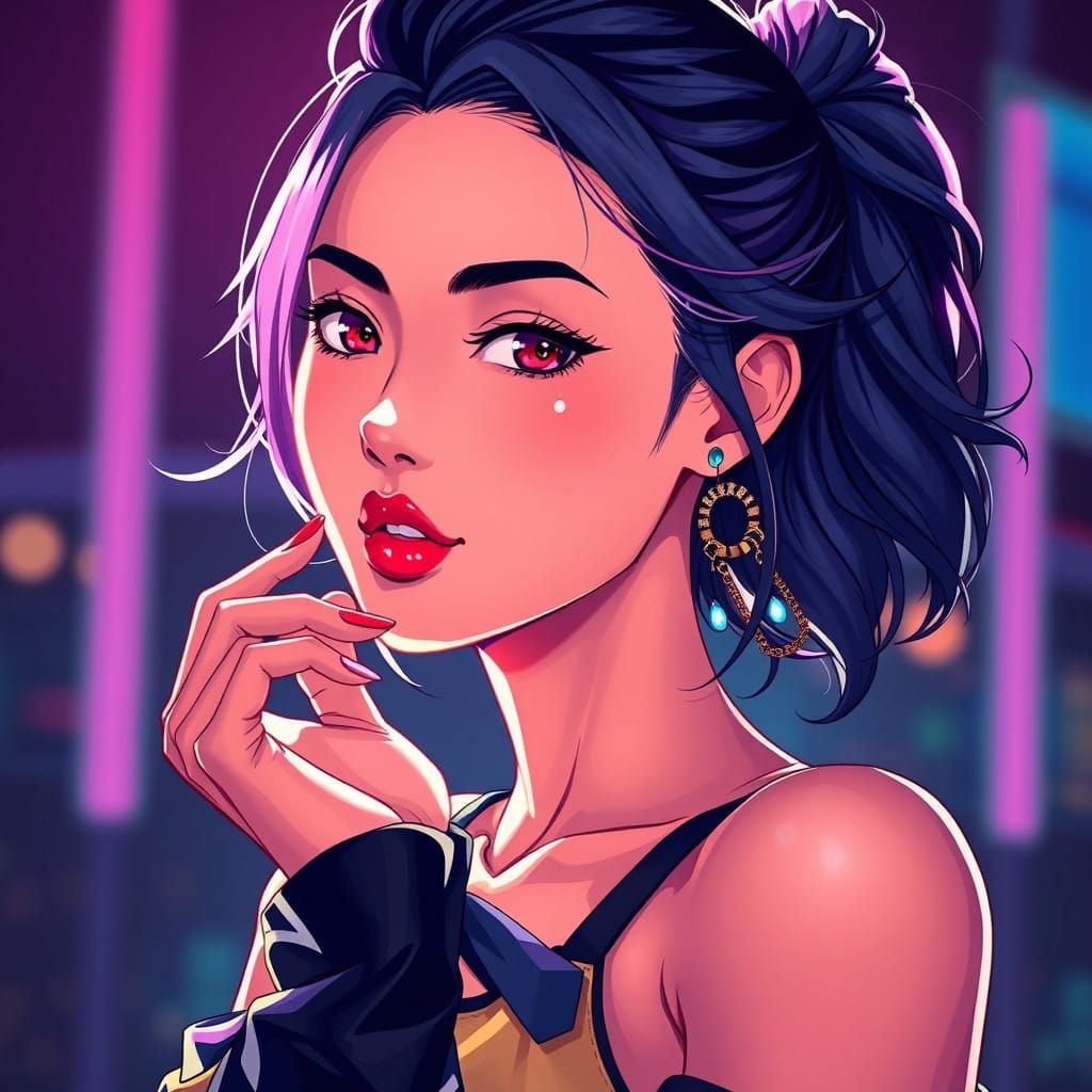 Anime-Inspired Masterpiece in Bold, Vibrant Colors