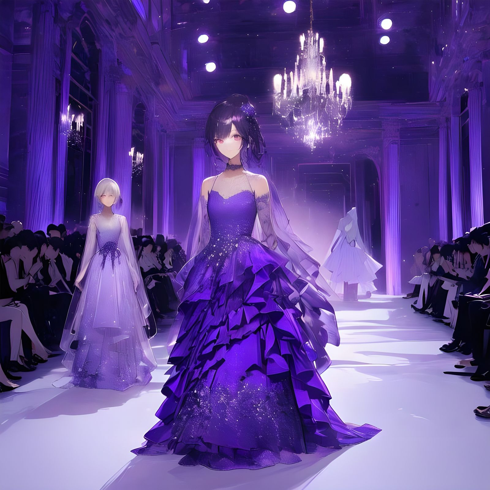 Anime Fashion Runway in Violet Baroque Hall