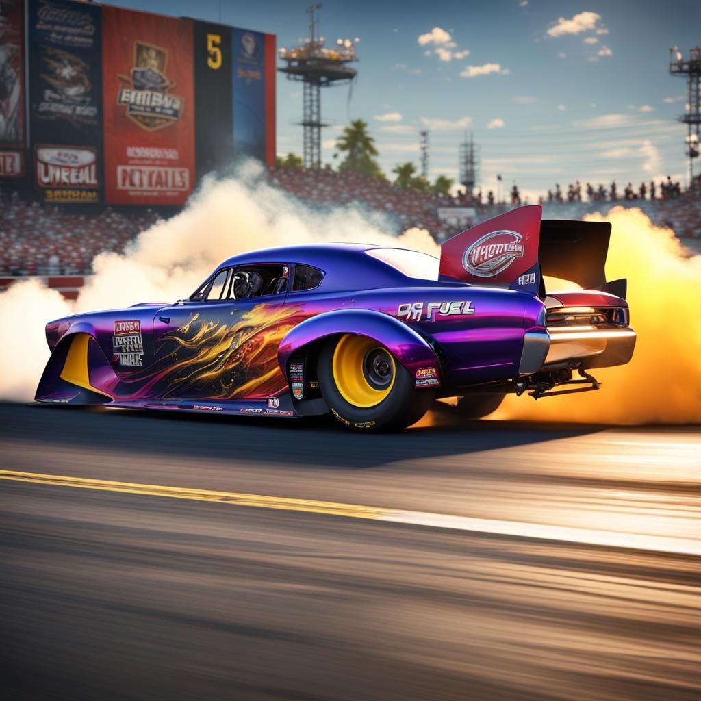 Detailed Top Fuel Drag Car Concept Art