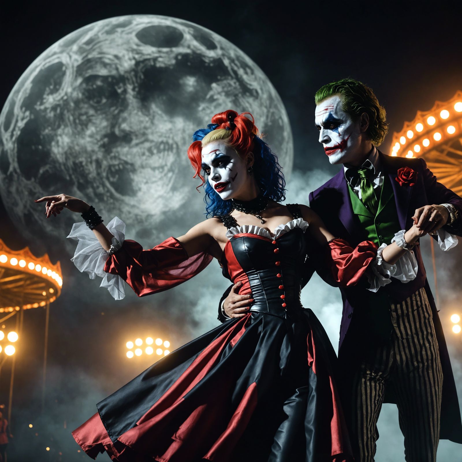 Eerie Shared Romantic Encounter of The Joker and Harley Quin...