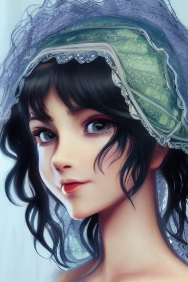 Dreamy Latin Girl Portrait by Shinkai and Artgerm