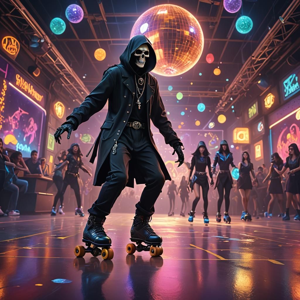 Grim Reaper Skate Dancing with Valkyries