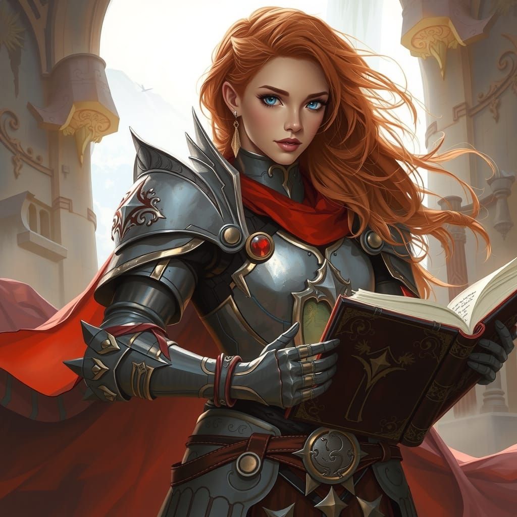 Majestic Female Deity Knight in Larry Elmore's Style