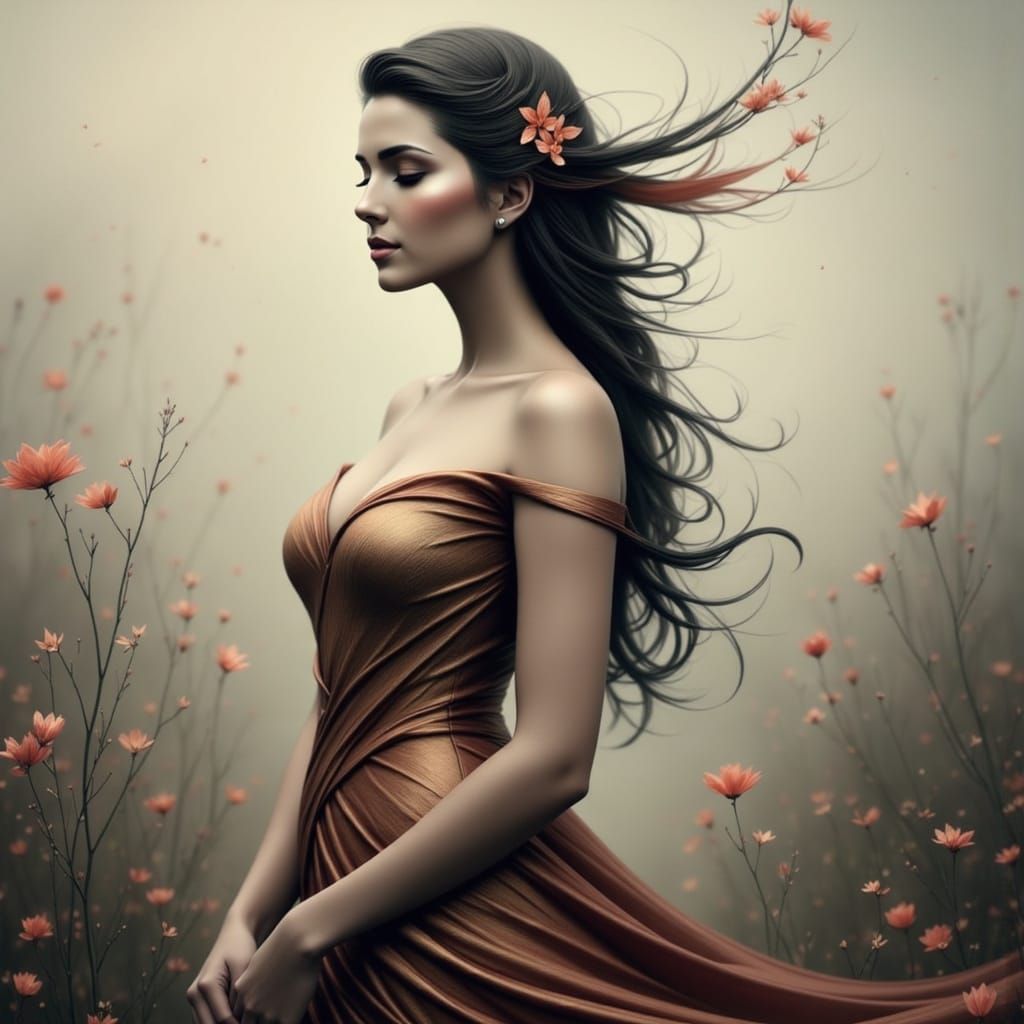 Elegant Whimsy in Serene Landscape