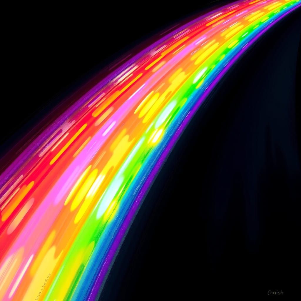 Surreal Prismatic Rainbows in Kaleidoscopic Color