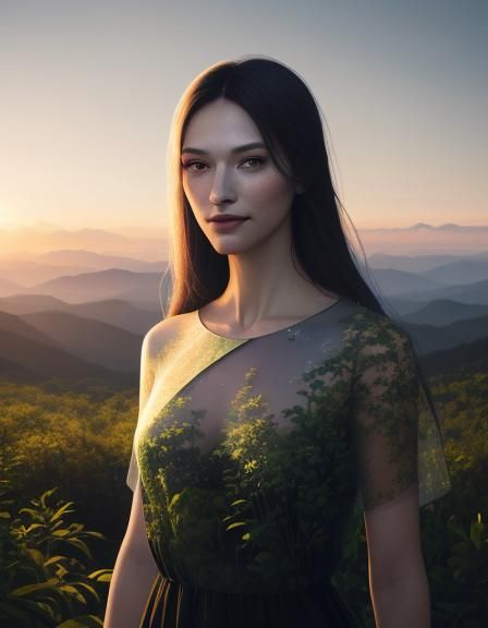 Ethereal Emanation: The Captivating Forest Guardian 🌌🌳✨