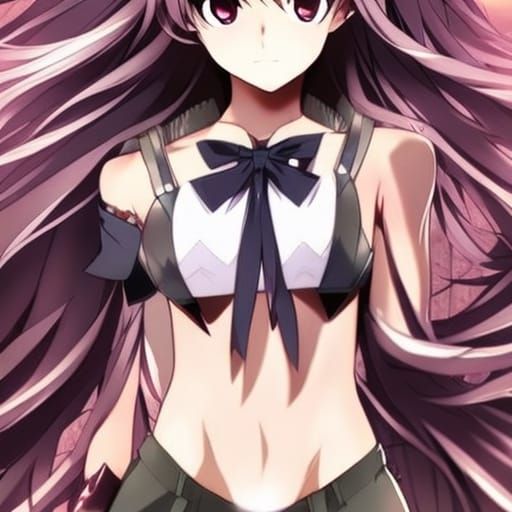 Anime Style Blonde with Heavy Makeup