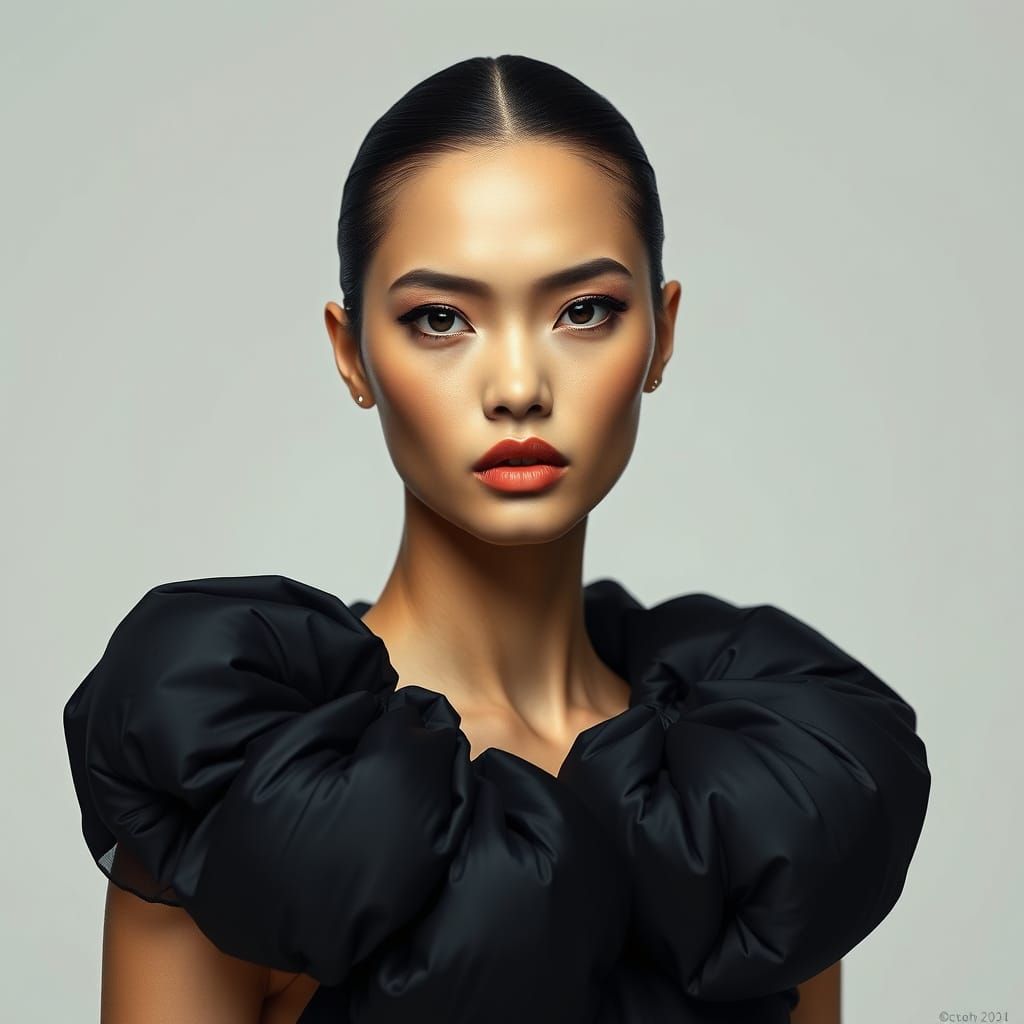 Luxurious High-Fashion Editorial in Avant-Garde Minimalist S...