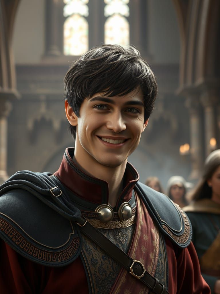 Medieval Knight's Joyful Wedding Day