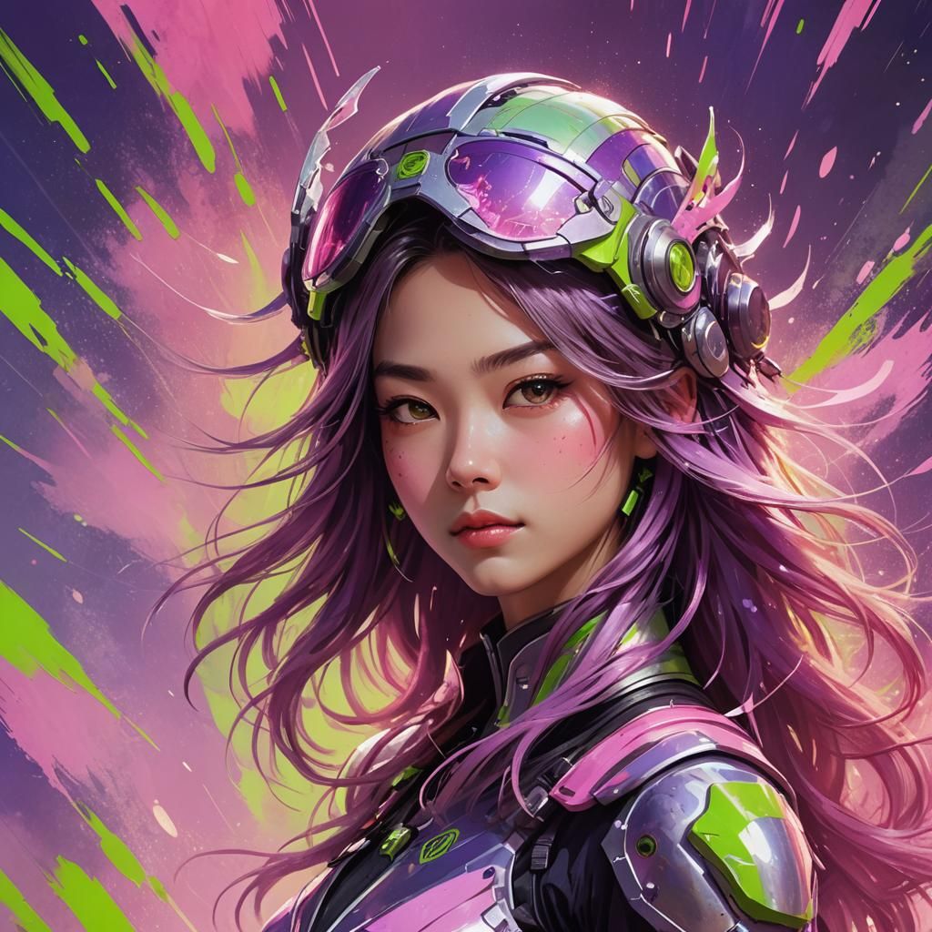 Ethereal Beauty: A 3D Portrait in Anime Style