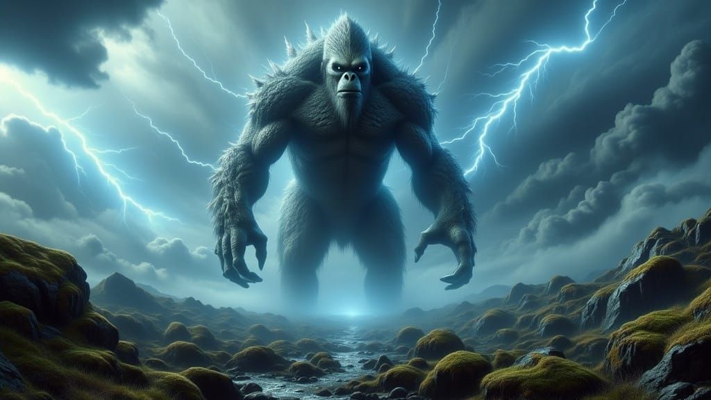 Godzilla-King Kong Hybrid Emerges from Moors in Cinematic, H...