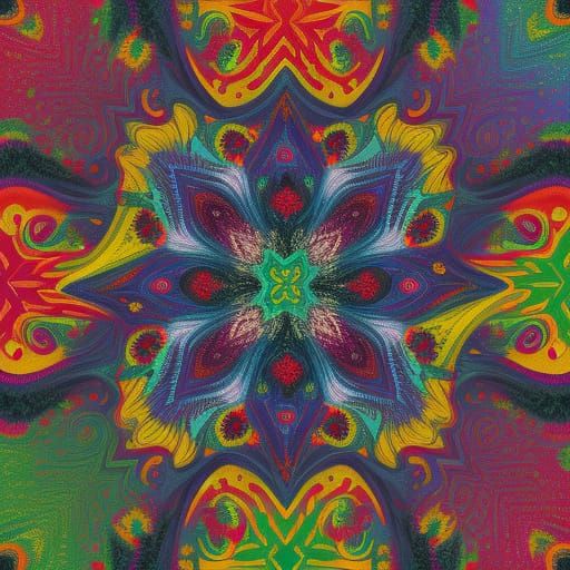 Ugly Christmas Sweater in Psychedelic Style