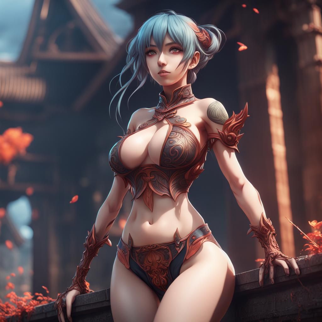 Anime Girl: Detailed Fantasy Concept Art