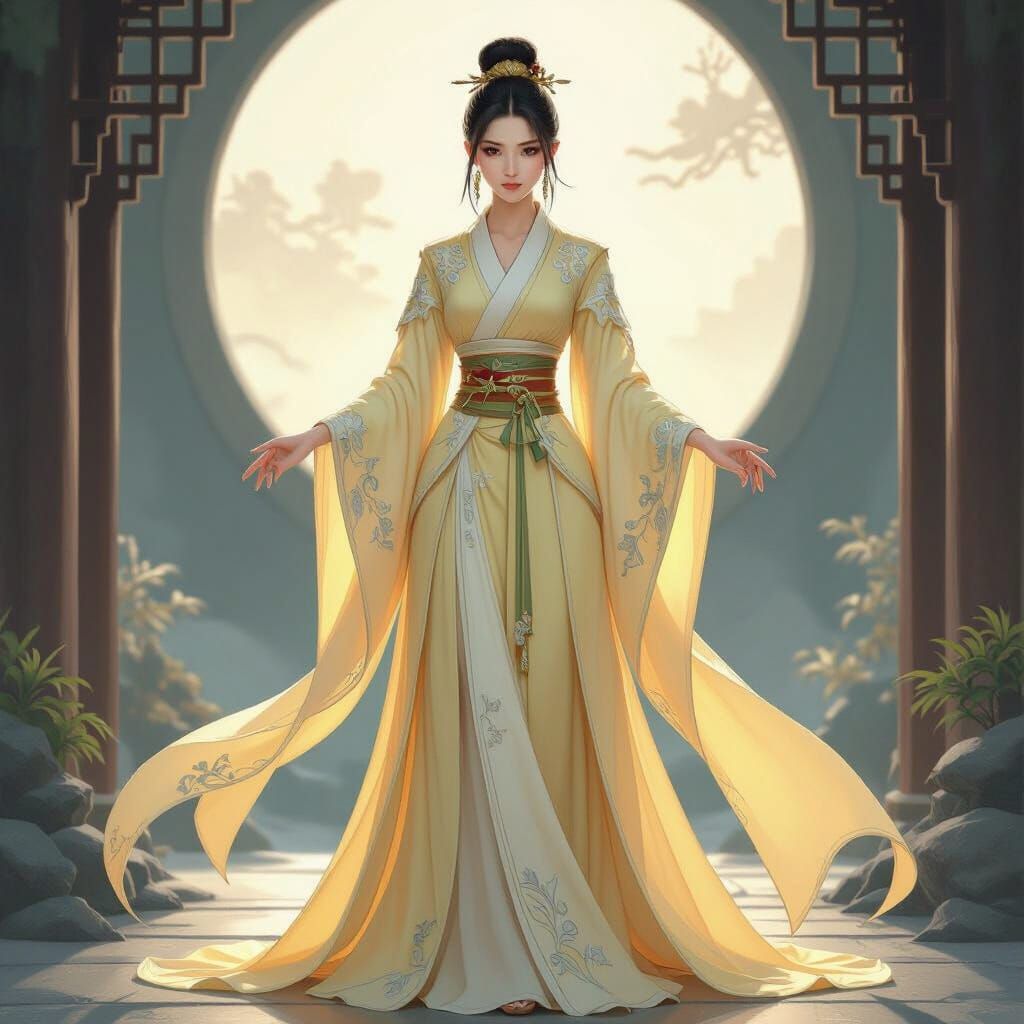 Elegant Cultivator Qiong Sanqiu in Ethereal Fantasy Art