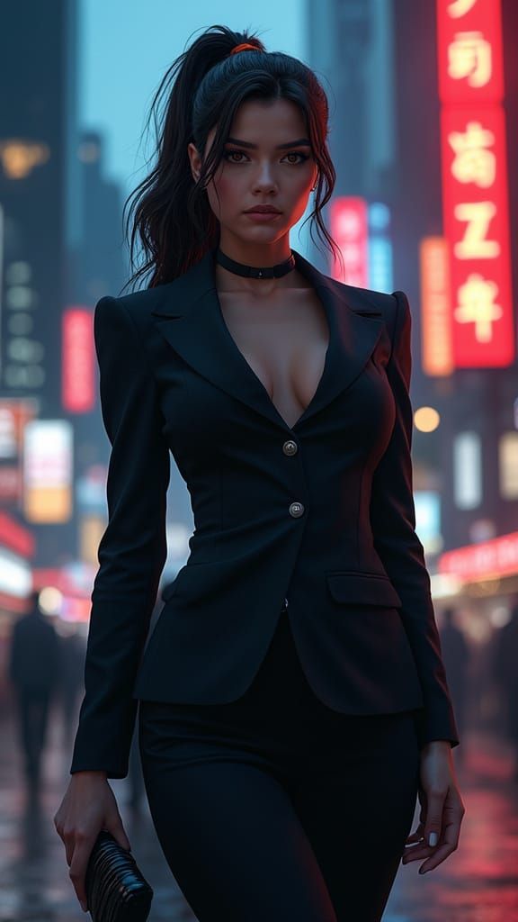 Sleek Businesswoman Unveils Mysterious Double Life in Film N...