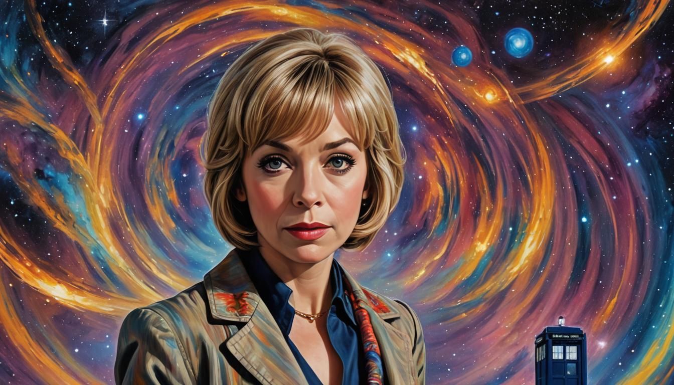 Jo Grant in Psychedelic Space as Impasto Art