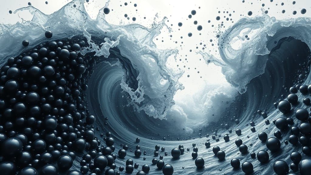 Hyperrealistic Black Pearl Waves in Hyperdynamic Movement