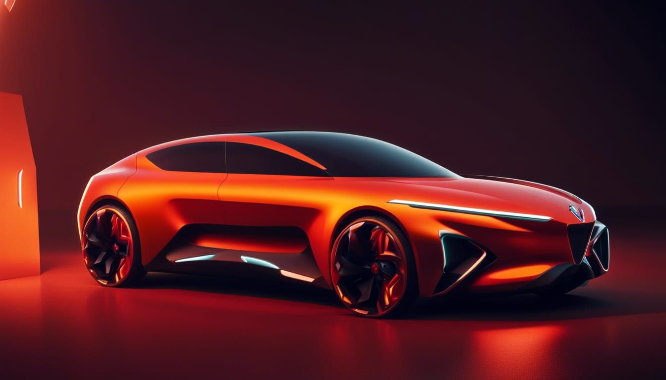 Futuristic Alfa Romeo Scorpius Concept in Cyberpunk Style