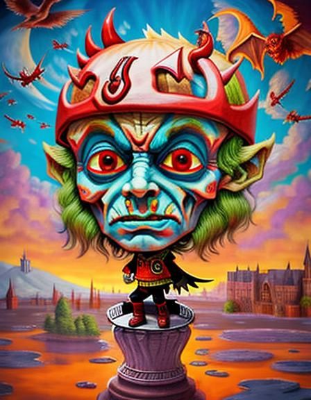 Stylized Image of Satan