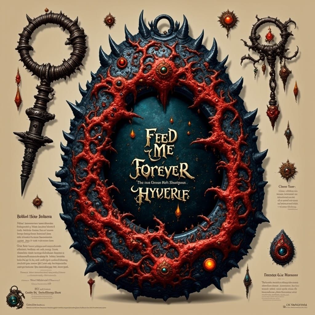 Gothic Tamagotchi Shell with Fractured Edges and Eerie Swirl...