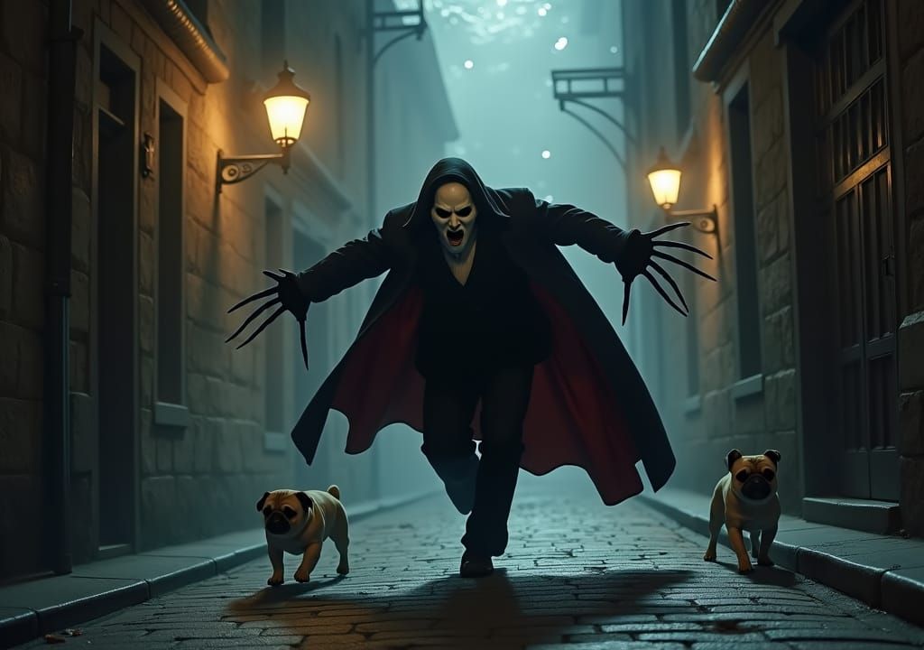 Phantom of Opera's Pug Chase: Haunting Realism