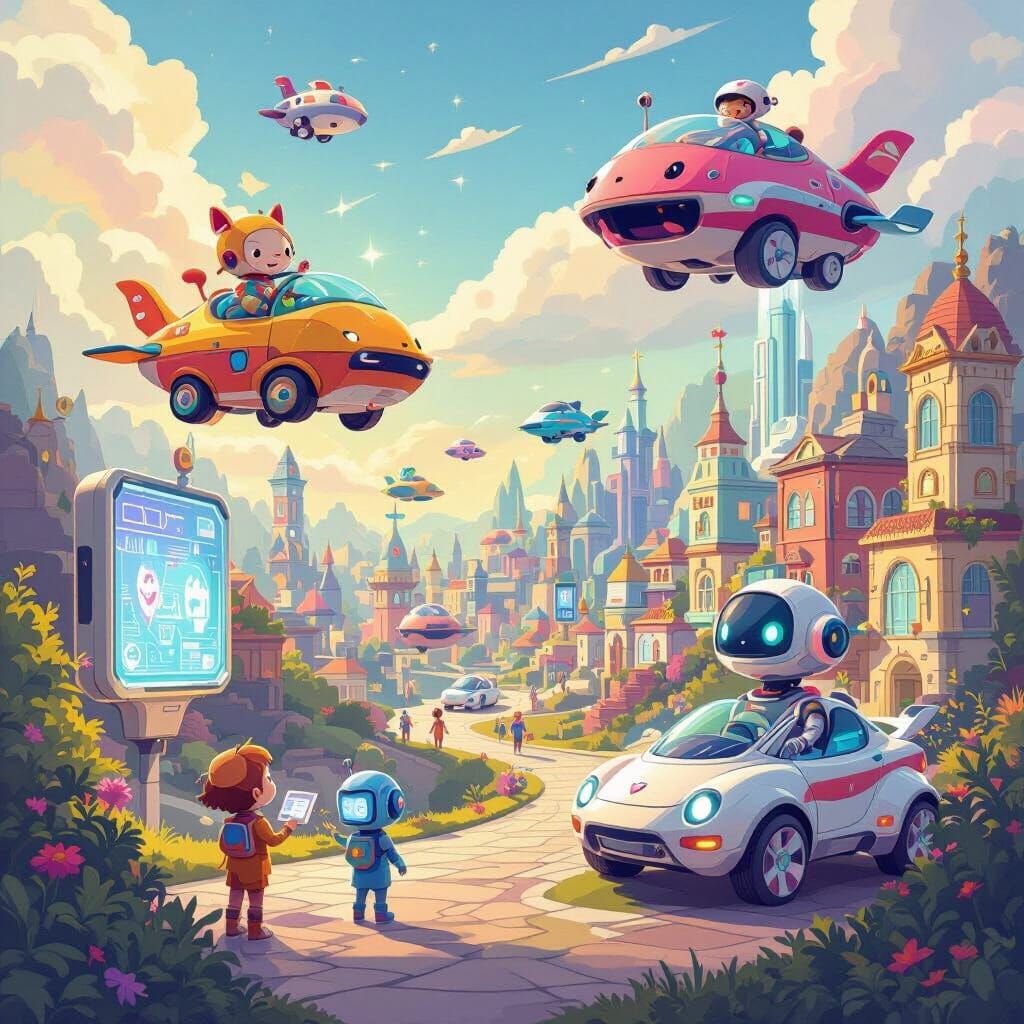 Whimsical Future World for Children