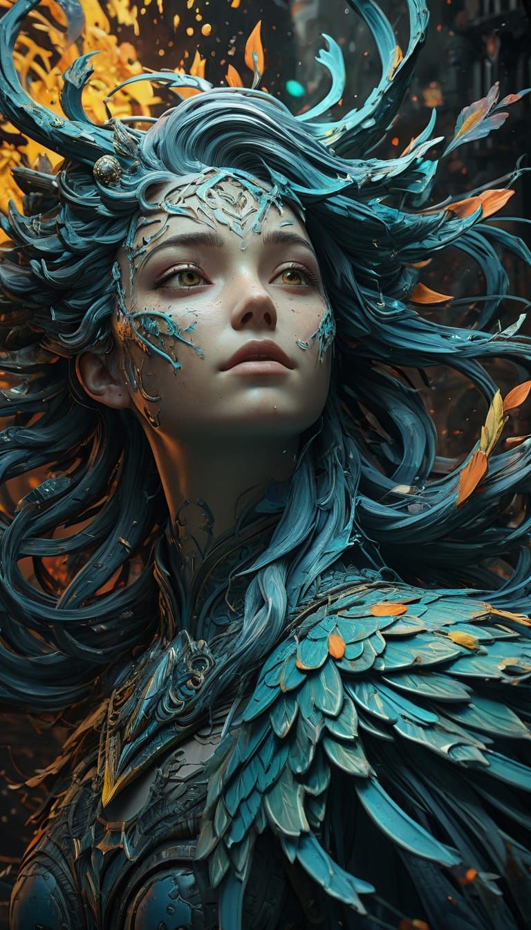 Detailed Fantasy Portrait in Splash Art Style