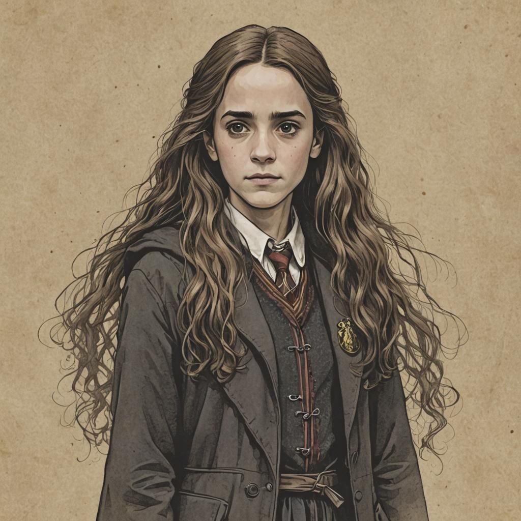 Realistic Portrait of Hermiona Granger