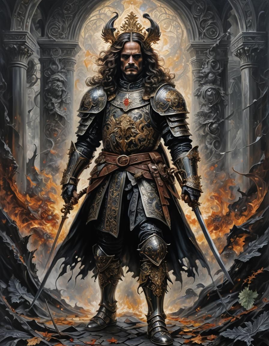 King Charles as an RPG character.