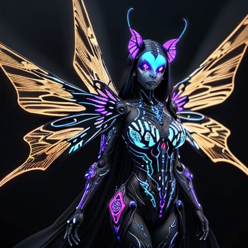 Biomechanical Butterfly Illuminates Dark Nebulae