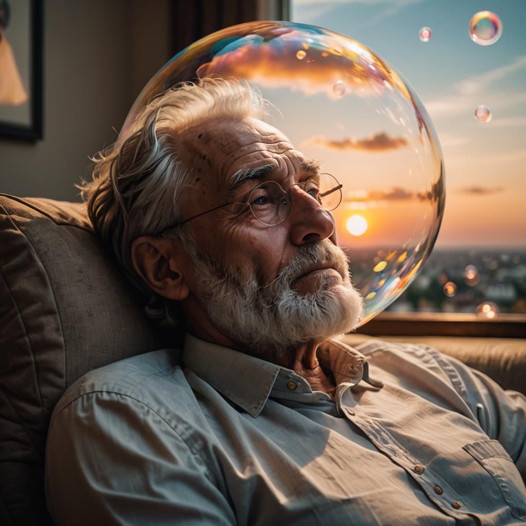 Man's Dream of Sunset During Therapy Session